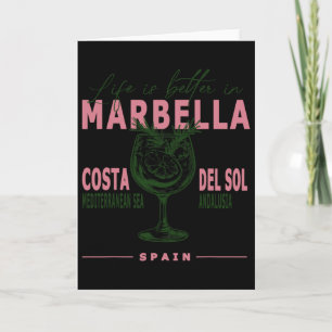 Tarjeta La vida es mejor en Costa del Sol Andalucía Marbel
