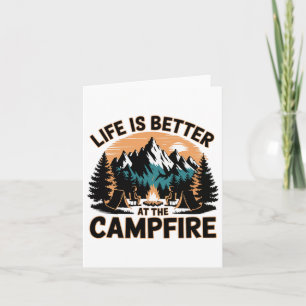 Tarjeta La Vida Es Mejor En El Campamento Camionero De Cam