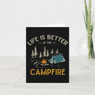 Tarjeta La Vida Es Mejor En El Campamento Camionero De Cam