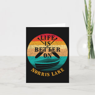 Tarjeta La Vida Es Mejor En El Humor En Bote De Norris Lak