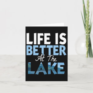 Tarjeta La Vida Es Mejor En La Pesca De Lago