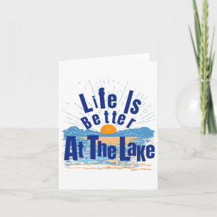 Tarjeta La Vida Es Mejor En La Pesca En Bote Del Lago Bum