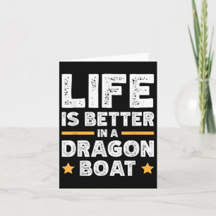 Tarjeta La Vida Es Mejor En Un Barco Dragón