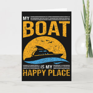 Tarjeta La vida es mejor en un barco hombre papá divertido