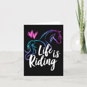 Tarjeta La Vida Es Montar Caballos Jinete Ecuestre Chica K