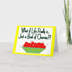 Tarjeta La vida es sólo un bol de cerezas-vertientes