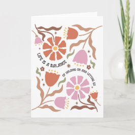 Tarjeta La Vida Es Un Equilibrio De Mantener Cita De Flor 