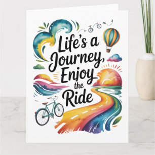 Tarjeta La vida es un viaje disfrutar del paseo Inspirador