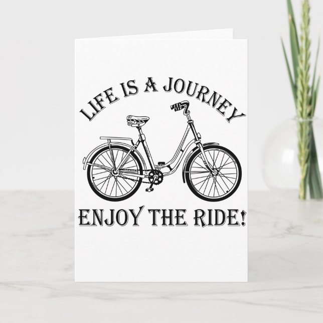 Tarjeta La Vida Es Un Viaje Disfrutar El Paseo (Anverso)