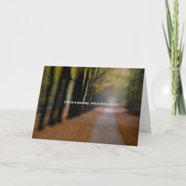Tarjeta La vida es un viaje no un destino (Anverso)
