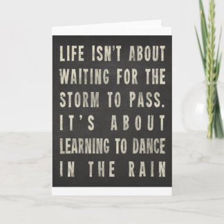 Tarjeta La Vida Está Aprendiendo A Bailar En Lluvia