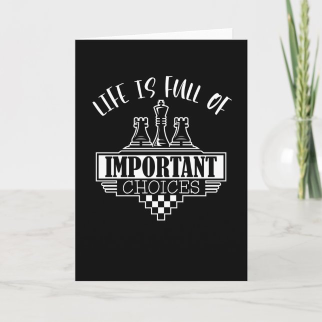 Tarjeta La vida está llena de importantes elecciones de aj (Anverso)