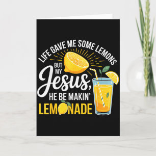 Tarjeta La vida me dio limones Jesús limonada divertido cr