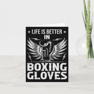 Tarjeta La Vida Mejor En Guantes De Boxeo