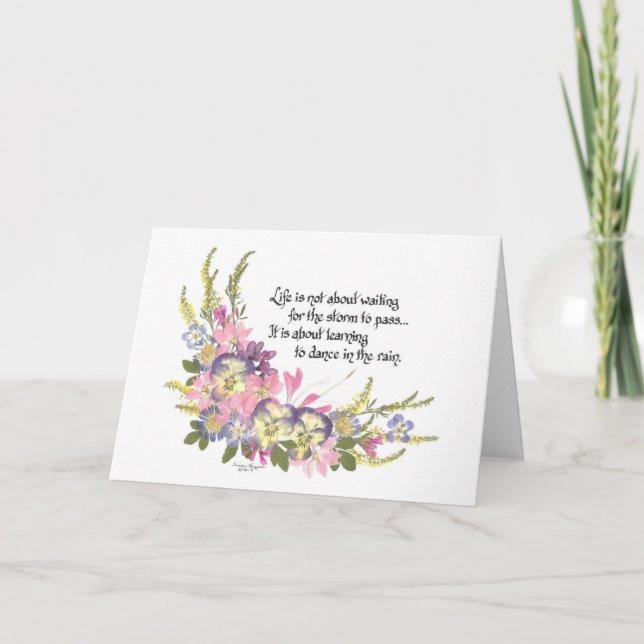 Tarjeta La vida no es esperar (Anverso)