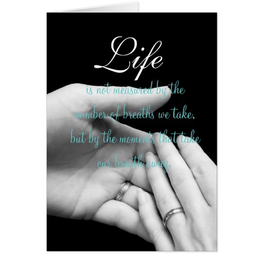 Tarjeta La vida no se mide….