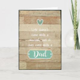 Tarjeta La vida no viene con un manual, sino con un papá