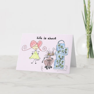 Tarjeta La vida se trata de aceptar el equipaje de tu amig