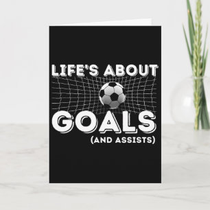 Tarjeta La vida se trata de goles e istas - Regalo para am
