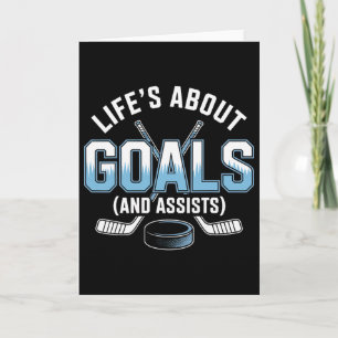 Tarjeta La vida se trata de goles y hockey Ists