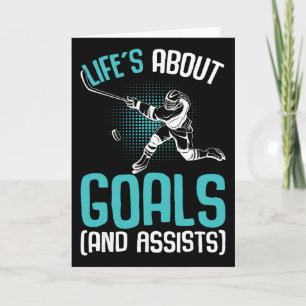 Tarjeta La vida se trata de objetivos jugador de hockey so