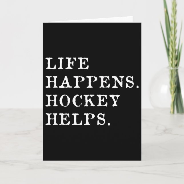 Tarjeta La vida sucede Hockey ayuda _3 (Anverso)