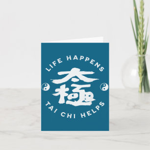 Tarjeta La Vida Sucede Tai Chi Ayuda Diseño
