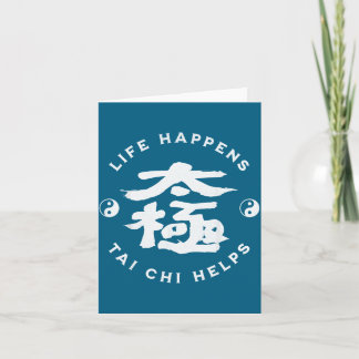 Tarjeta La Vida Sucede Tai Chi Ayuda Diseño