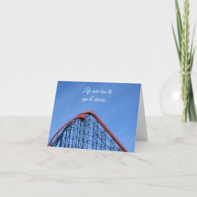 Tarjeta La vida tiene sus altibajos, el saludo de montaña  (Anverso)