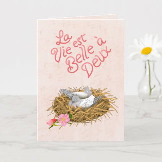 Tarjeta La Vie Est Belle Life Is Beautiful French Language