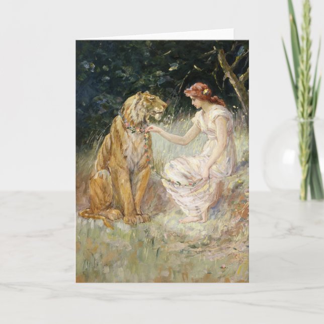 Tarjeta La vieja dama de la Coquette y el tigre de Victori (Anverso)