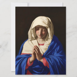 Tarjeta La Virgen María en la oración