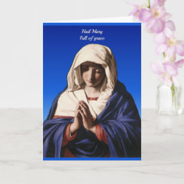 Tarjeta La Virgen María En La Oración Se Personaliza Bien