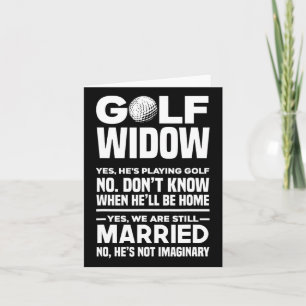 Tarjeta La viuda de golf Funny Golfing Golfer Wife