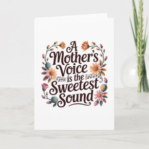 Tarjeta La voz de una madre es el sonido más dulce