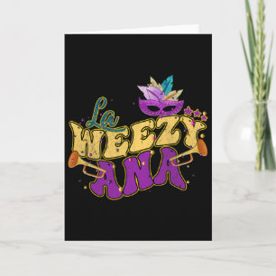 Tarjeta La Weezy Ana Groovy Mardi Gras Louisiana Hombres M