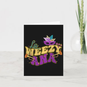 Tarjeta La Weezy Ana Groovy Mardi Gras Louisiana Hombres M