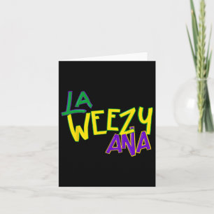 Tarjeta La Weezy Ana Mardi Gras Louisiana Martes Grasa Muj