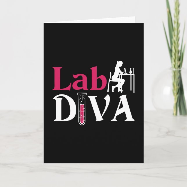 Tarjeta Lab Diva Lab Tech Chemist Laboratory Technician (Anverso)