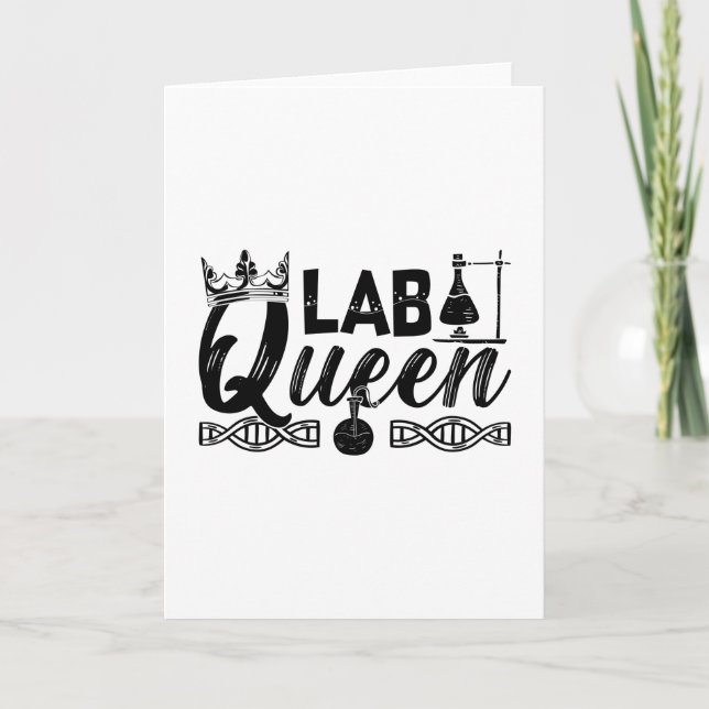 Tarjeta Lab Queen Lab Tech Laboratory Chemist Technician (Anverso)