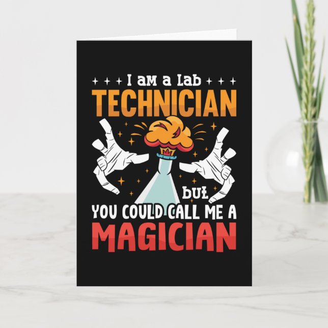 Tarjeta Lab Tech I Am A Lab Technician Laboratory Science (Anverso)