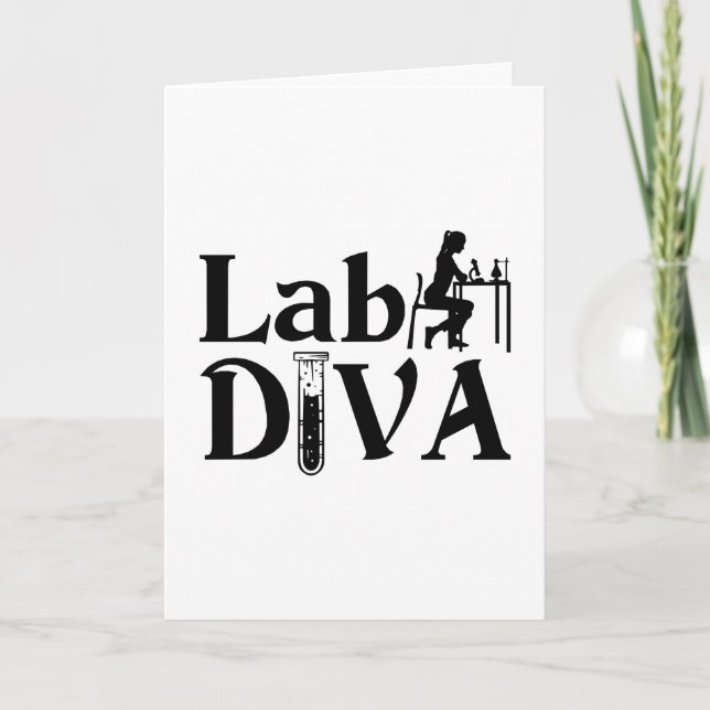 Tarjeta Lab Tech Lab Diva Chemist Laboratory Technician (Anverso)