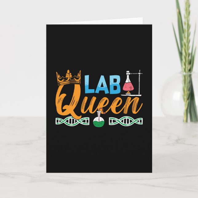 Tarjeta Lab Tech Lab Queen Laboratory Chemist Technician (Anverso)