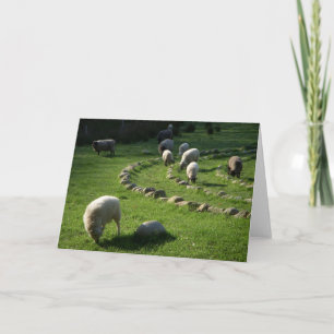 Tarjeta Laberinto Wooly: La mancha de oveja en una escena