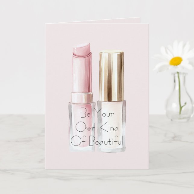 Tarjeta Labial Rosa Blanco Esmalte de Uñas Marfil (Planta pequeña)