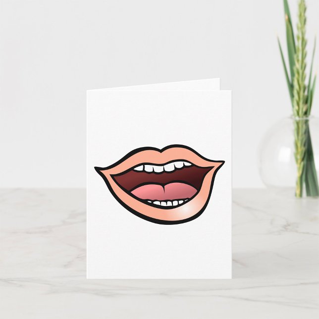 Tarjeta Labios Boca Dientes Lengua Abierta (Subido por el creador)