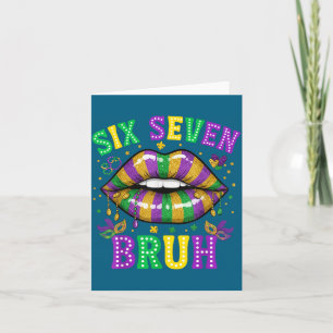 Tarjeta labios de mardi gras seis siete hermano nueva orle