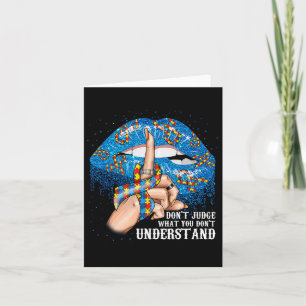 Tarjeta Labios de sensibilización sobre el autismo