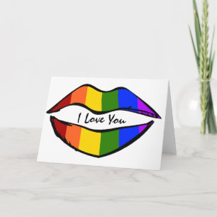 Tarjeta Labios del arcoiris