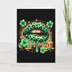 Tarjeta Labios irlandeses día de San Patricio